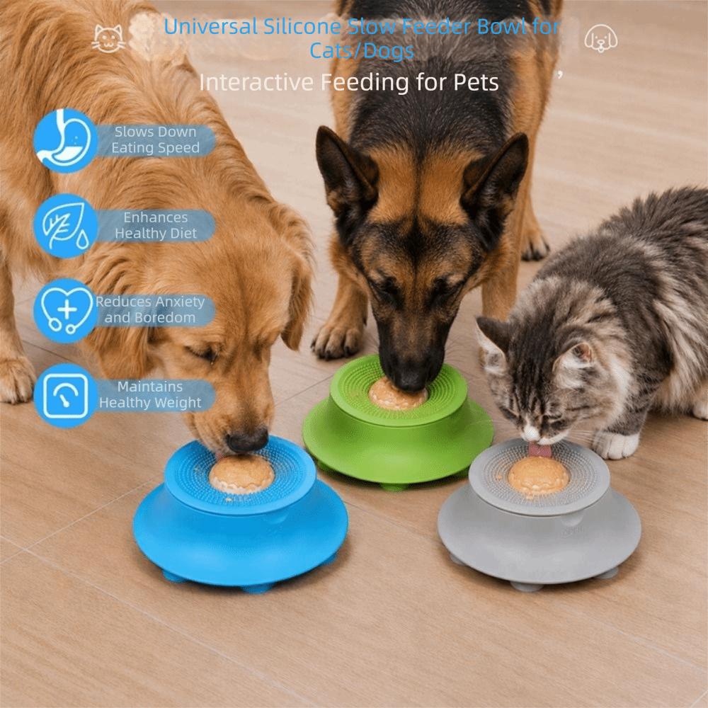 Suction Cup Dog Lick Pad Bowl Non-Slip Base Dog Bowl Lick Mat Licking Bowl for Small Puppies