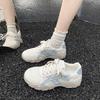 Платформенные кроссовки «папины кроссовки» женские осень 2025 новые увеличивающие рост повседневные одинарные туфли кроссовки «Форрест Гамп» на мягкой подошве спортивная обувь кроссовки для бега