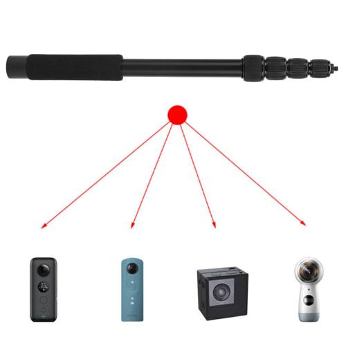 Microphone Boom Arm, Aluminum Alloy Handheld Microphone Extension Arm, Portable Heavy-Duty Microphone Boom Pole with Soft Foam Handle (5 Sections)