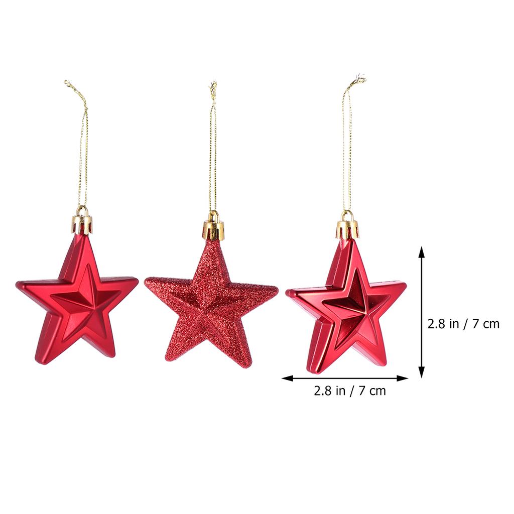18 шт. Рождественское украшение Подвесной декор Звезда Пятиконечная Гирлянда для Праздничного Дома Офиса Вечеринки Рождественская Елка Подвесное Украшение