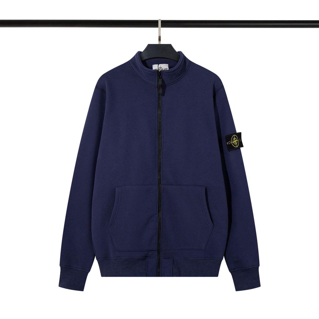 Толстовка на молнии с воротником-стойкой Cross Classic Stone из плотного флиса