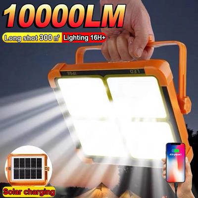 НОВЫЙ 10000 мАч солнечный перезаряжаемый фонарь для кемпинга, мощный аккумулятор, светодиодный светильник для палатки, мощный магнитный фонарик, ремонт, аварийная лампа