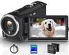 Video Camera Camcorder QHD 50MP YouTube Vlog Camera 16x Digital Zoom Webcam Rotating Screen Video Camera with Two 32G SD Cards Record While Charging