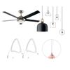 2pcs Ceiling Fan Pull Chain Strong Bearing & Rustproof Beaded Extension Chains with 4 Connectors for Ceiling Fan Light