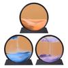 KX4B 10inch Moving Sand Art Picture 3D Sea Sandscape Motion Display Flowing Sand Frame Round Glass Hourglass Photo Gifts