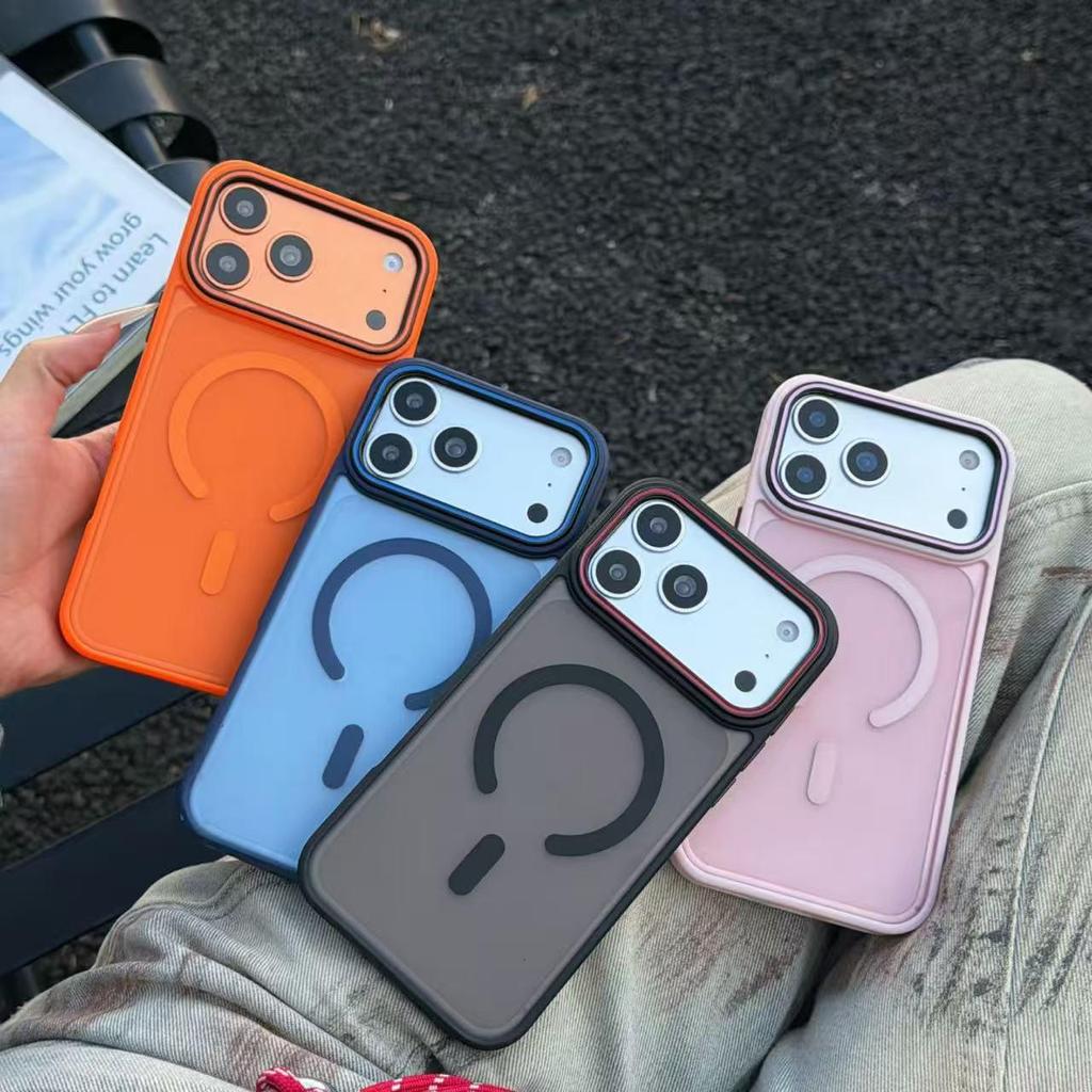 iPhone 17 Pro Max Магнитный защитный чехол с текстурой, приятной на ощупь, противоскользящий, матовый, противоударный