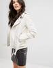 White Stylish Leather Jacket Pure Lambskin New Women Biker Motorcycle Handmade