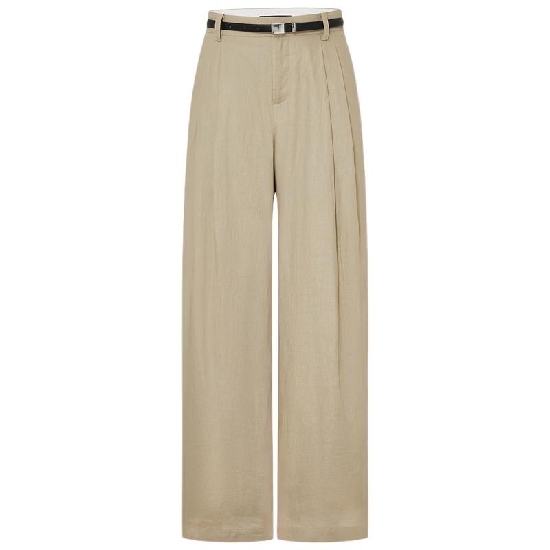 MO&Co. Men's Linen Straight Trousers