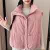 Fashion Winter Sleeveless Vest Woman Warm Outerwears Casual Thick Women's Jackets