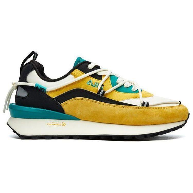FILA Fusion Jogger DX Fashion Comfortable Fabric Synthetic Leather Low Top Running Shoes Men sneaker Lime Coffee Orange T12M111108FLW