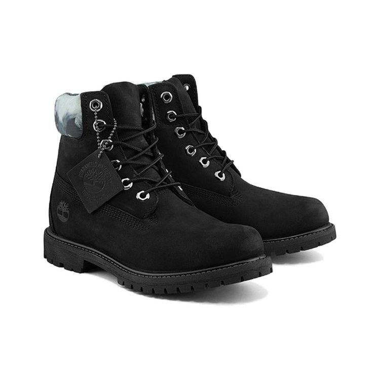 Timberland Прочные водонепроницаемые рабочие ботинки средней длины женские ботинки черного цвета A2ESH