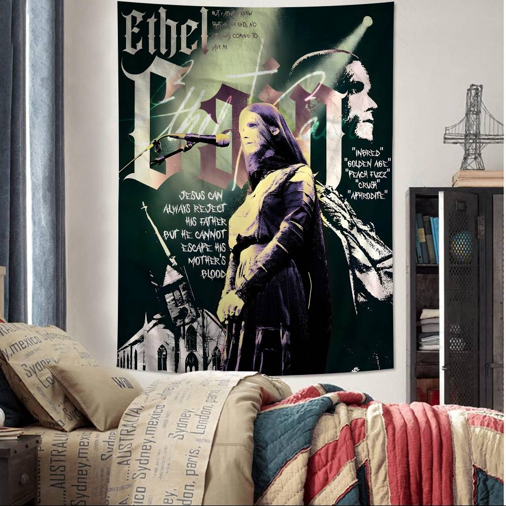 Singer EEthel Cain Music Album Colorful Tapestry Wall Hanging Hanging Tarot Hippie Wall Rugs Dorm Wall Art Decor