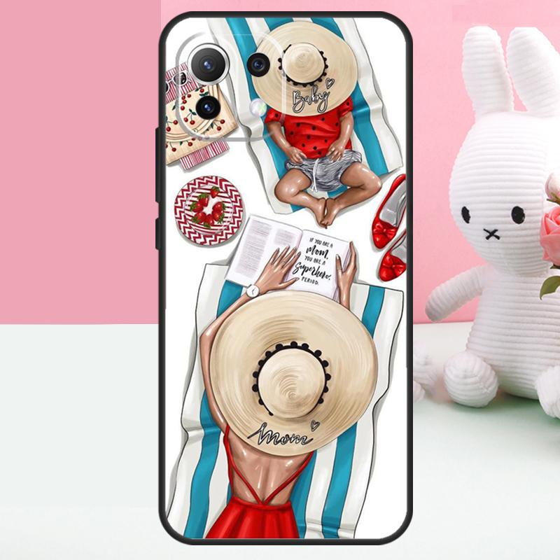 SUPER MOM MOTHER MAMA CUTE BABY Case For Xiaomi 15T 13T 14T 17 Pro Max 15 14 Ultra POCO X7 Pro X5 X6 F5 F6 F7 F8 Ultra Funda