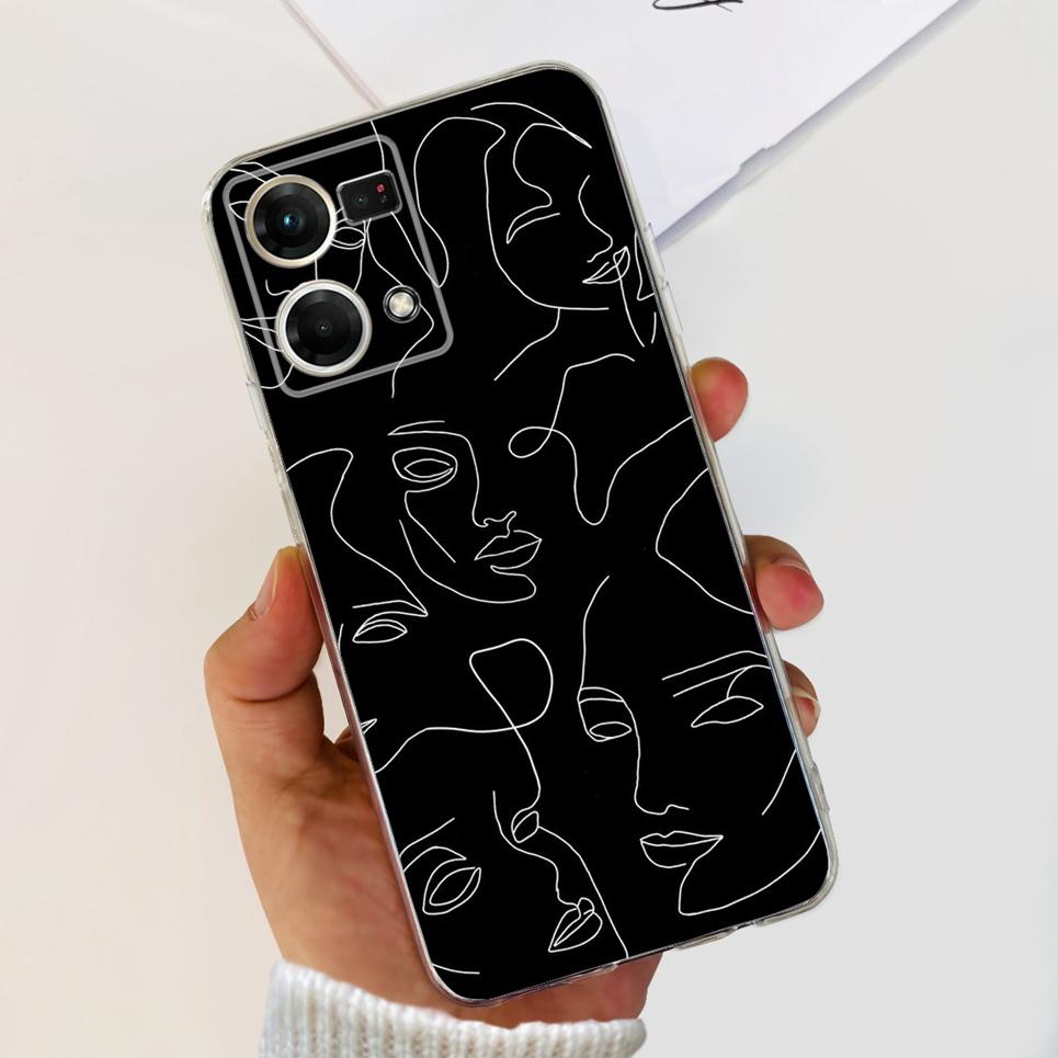 Чехол для Oppo Reno7 4G CPH2363 Oppo Reno7 Lite 7Z Красивый Рисованный Чехол Мягкий ТПУ Чехол для Телефона Для Oppo Reno 7 5G 7Pro Задняя Крышка