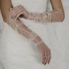 Bridal Gloves 1 Pair Tulle Wedding Gloves Are Transparent Long Above the Elbow Tulle Wedding Gloves for Bride