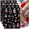 4 Sheets Christmas Nails Art Stickers Lovely Snowman Nails Decals Self-Adhesive Nail Sticker Nails Art Decoration