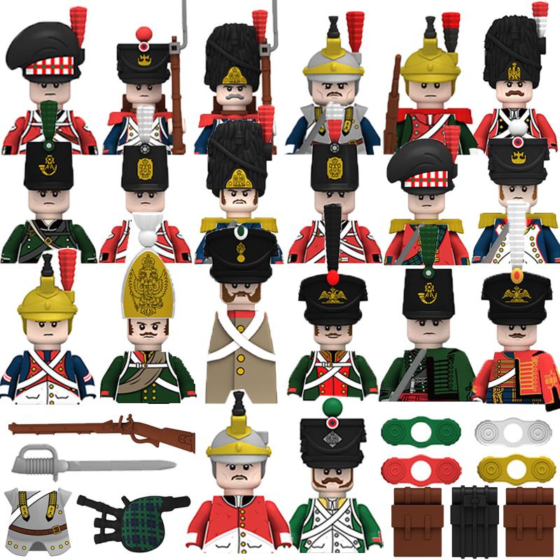 Наполеоновские Войны Военные Строительные Блоки Мини Кирпичики Фигурки Подарки Оружие Развлечения Оборудование Русский Франция Великобритания Италия Солдаты Игрушки