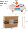Деревянный ксилофон, барабанная установка для малышей, Монтессори, детские музыкальные инструменты, игрушки, барабанная установка, ударные инструменты, музыкальные игрушки