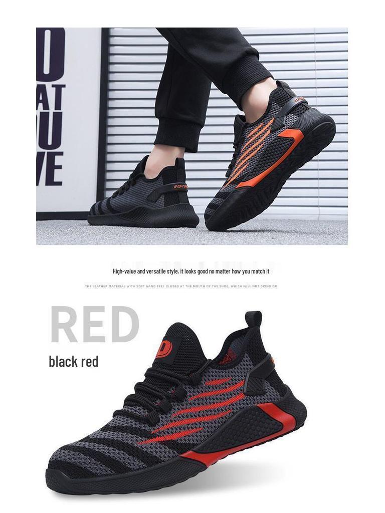 Breathable Steel Toe Safety Shoes - Anti-Smash, Anti-Puncture, Soft Sole, Comfortable Work Shoes for Men