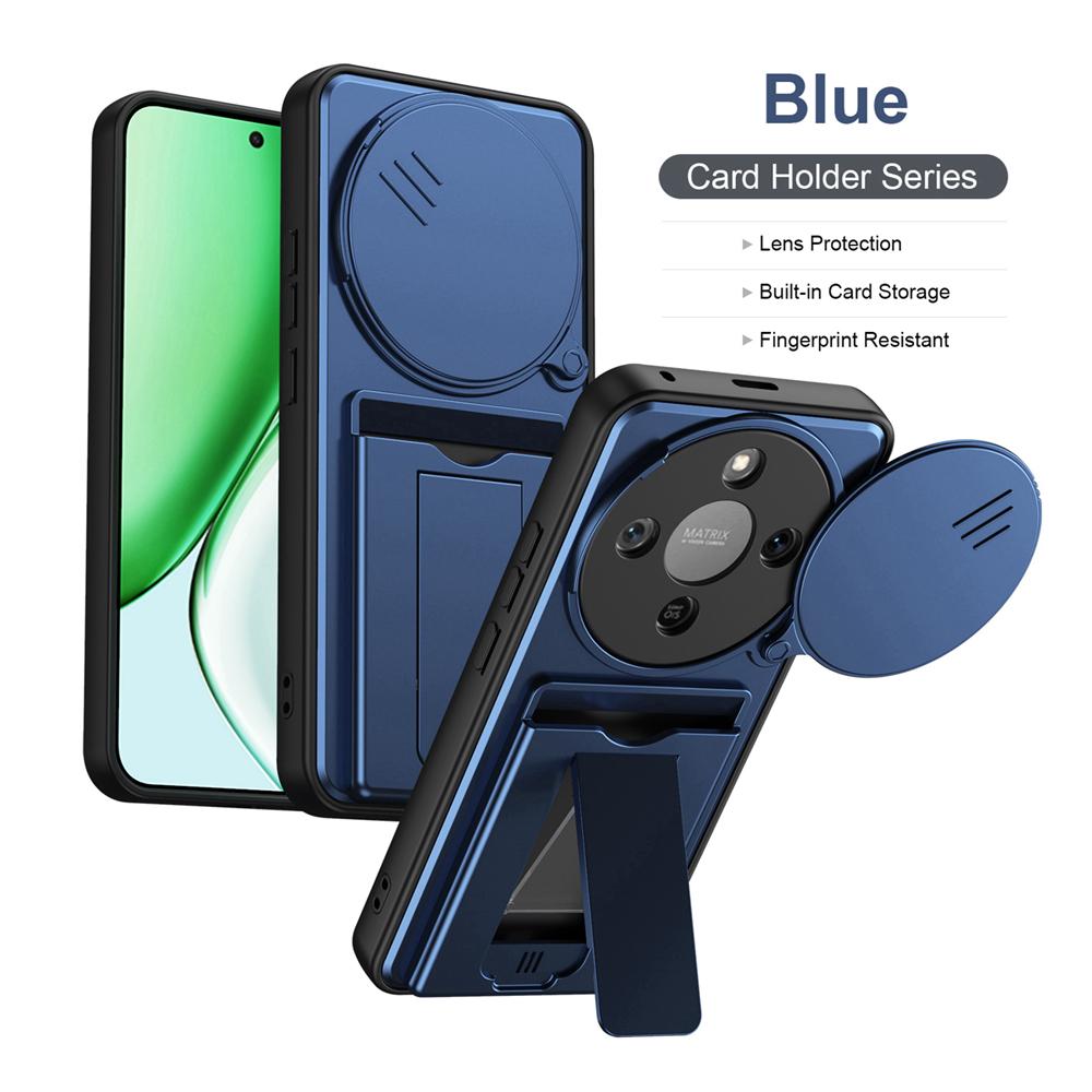 KEYSION Чехол-кошелек с держателем для карт для HONOR X9d 5G Защита камеры со сдвижной крышкой Подставка Ударопрочный чехол для Magic 8 Lite 5G