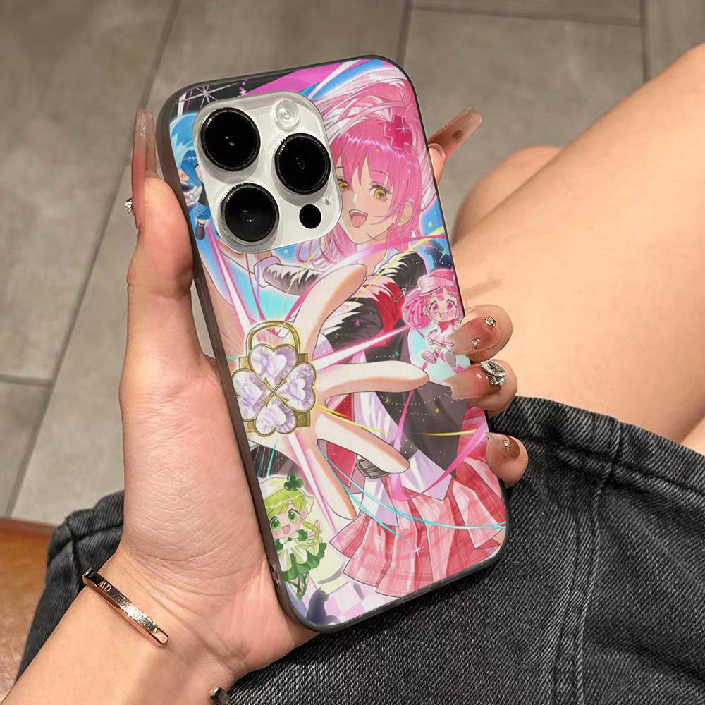 АНIME Shugo Chara Аму Чехол для телефона Для IPhone 17 16 15 14 13 12 11 Pro Max Plus Pro Полоска Мягкий чехол