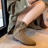 Распродажа женской обуви Новые женские ботинки без застежек Модные однотонные повседневные ботинки Женские горячие продажи Ботильоны с острым носком Zapatos