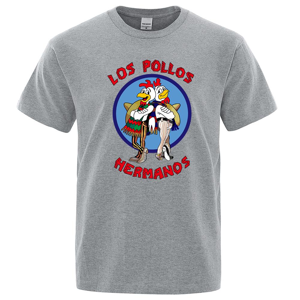 Мужские модные футболки 2023 Лето LOS POLLOS Hermanos Футболка Мужская Chicken Brothers Короткий рукав Футболка Hipster Горячая Распродажа Топы