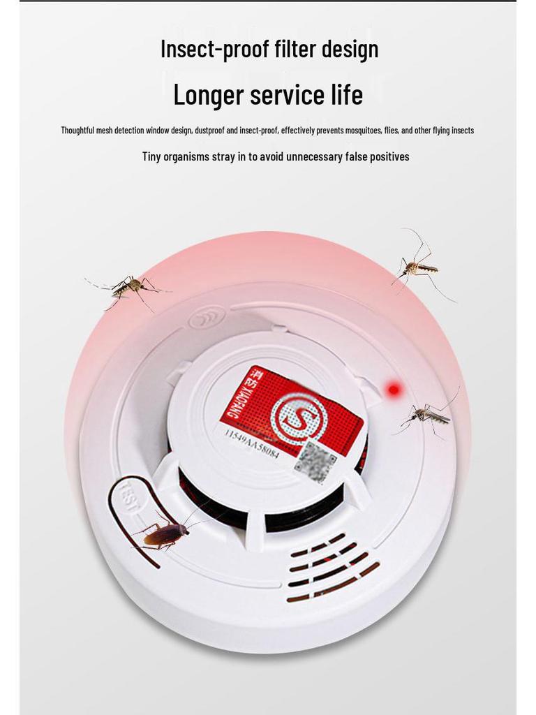 3C Certified Standalone Smoke & Fire Detection Alarm for Commercial and Household Use