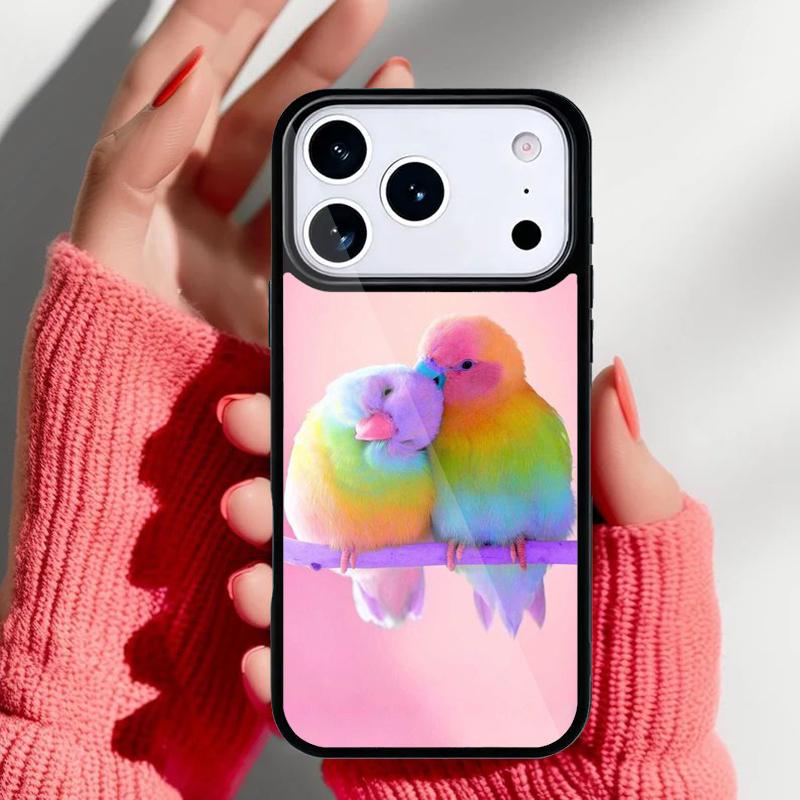 Parrot Bird Phone Case for iPhone 17 Air 16e 15 14 13 Pro Max Back Cover for 12 11 Pro Coque
