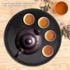 Round Natural Wood Serving Tray Wooden Plate Tea Food Server Dishes Water Drink Platter 33cm