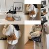 Stylish Korean Women's Pleated Shoulder Bag 2023 Trendy Pu Leather Chain Strap