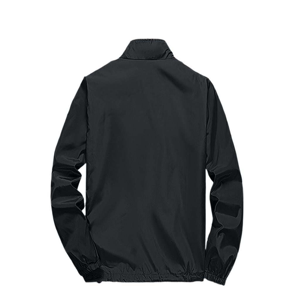 Мужская летняя легкая однотонная верхняя одежда для улицы свободного кроя большого размера с защитой от солнца, куртка-ветровка