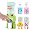 Mini Children Dual Water Dispenser Toy with Cute Pink Blue Cold/Warm Water Juice Milk Drinking Fountain Simulation Kitchen Toys
