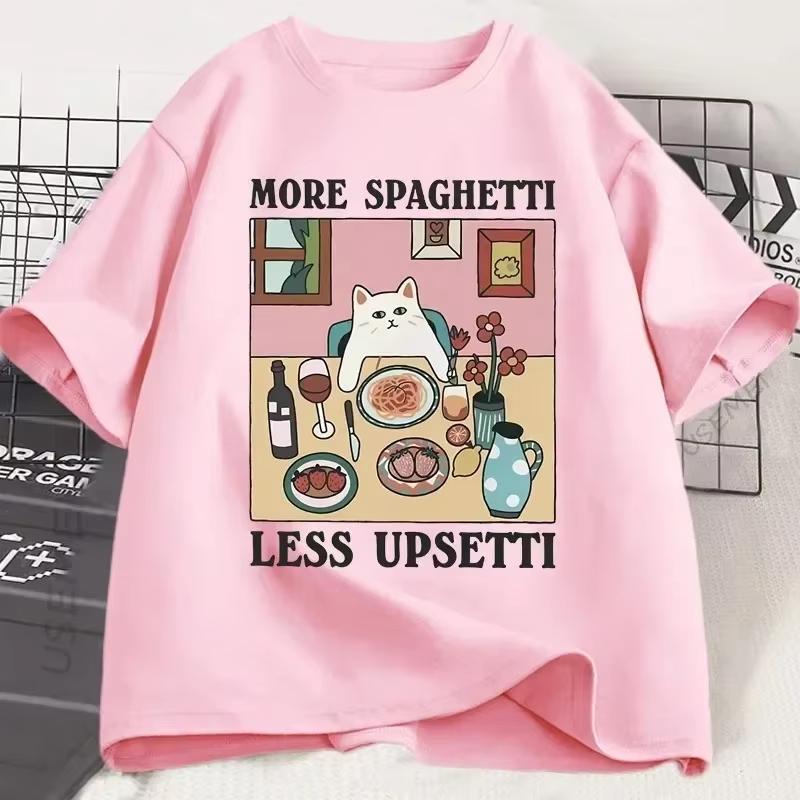 Fashion pattern Tshirt 100 cotton printed with simple patterns loose and casual breathable Tshirt
