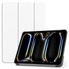 For iPad Pro 11 (2024) Case PC+PU Auto Wake Sleep Tablet Shell with Tri-fold Stand