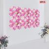 6 шт. Панели для стены с искусственными цветами, 15x15 дюймов, 3D Роза, Гортензия, Георгин, Цветочный коврик, Розовые, Белые Искусственные цветы для Свадьбы, Домашнего декора