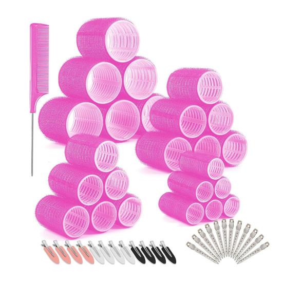 49 шт./набор самозажимных бигуди для волос с зажимом и расческой в виде крысиного хвоста 4 размера