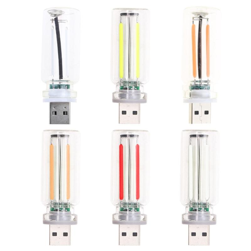 Мини светодиодная лампочка для автомобиля, спальни, USB-ночник для автомобиля, атмосферная подсветка, светодиодное освещение, автомобильные лампы настроения в ретро-стиле