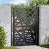 Garden Gate Black 100 x 125 cm Steel Lightweight Design