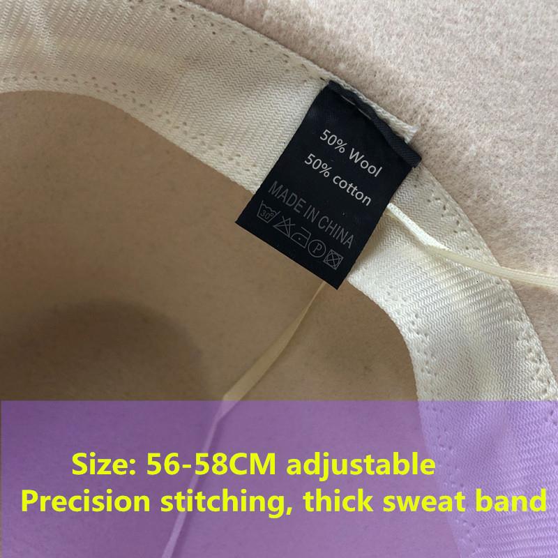 2019 New Trend Unisex Flat Brim Wool Felt Jazz Fedora Hats Men Women Leopard Grain Feather Band Decor Trilby Panama Formal Hats