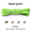 NO.8 4Pcs Metal Buckles No Tie Shoelaces Elastic for Sneakers One Size Fits All Adult Kids Quick Laces Lazy Sport Rubber Shoestrings