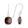 Silver Earrings with Natural Garnet (2117841)