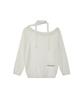 REST&RECREATION One-Shoulder Knit Top - Ivory