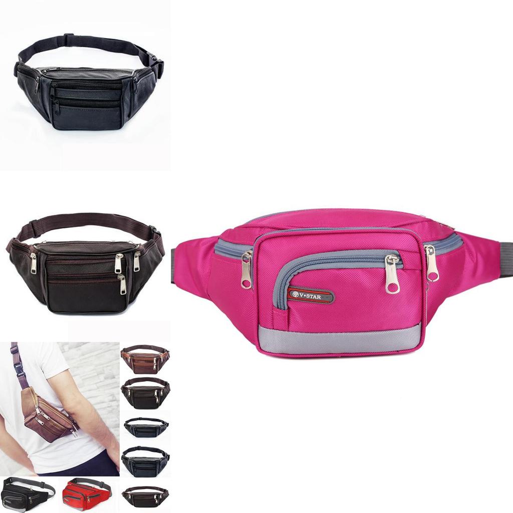 High-quality Leather Waterproof Waist Fanny Pack Belt Bag For Men And Women