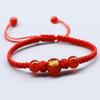 Chinese Zodiac Red Rope Braided Bracelet New Year Lucky Jewelry For Men Women Gift