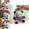Colorful Panda Plush Keychain With Pp Cotton Filling For Girls And Kids