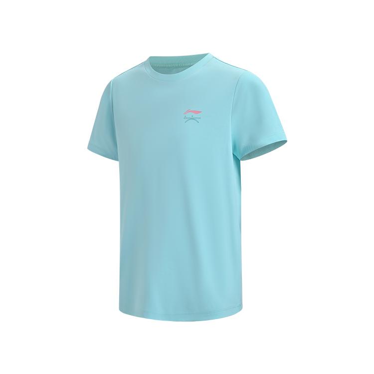 Li Ning Серия Элит по Настольному Теннису Сборная Команды Быстросохнущая Дышащая Легкая Круглый Вырез Короткий Рукав Футболка Унисекс Топы AHSW063-4