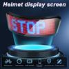 Светодиодный экран шлема с указателями поворота, спидометр, программируемый дисплей с шаблонами приложений, водонепроницаемый ночной велосипедный шлем, мотоциклетный шлем, задний фонарь