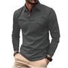 Spring and Autumn New Men's Long-sleeved Polo Shirt Casual Lapel Sports Polo Shirt