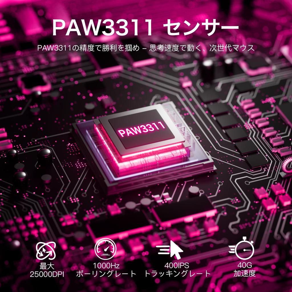 MAMBASNAKE x ATTACK SHARK V6 Игровая Мышь PAW3311 Оптическая Регулируемый DPI до RGB Магнитная Зарядная Станция 100 Миллионов Кликов Эргономичная 1000 Гц